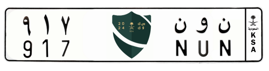 لوحة ن و ن 917